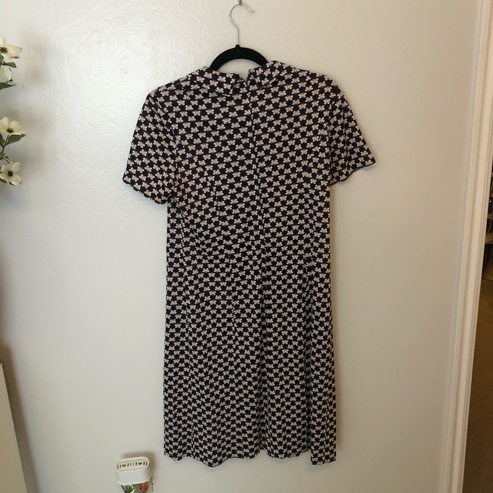 Vintage navy and white dress